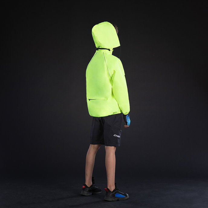 Otroška dežna jakna neon rumena