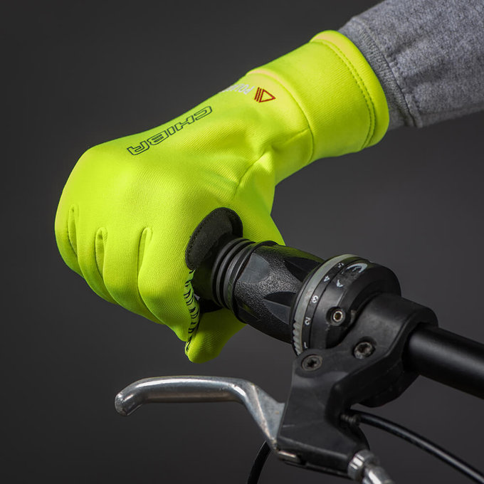 Zimske kolesarske rokavice za otroke Kids Polartec Reflex Neon rumena