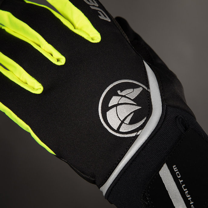 Zimske kolesarske rokavice za odrasle Phantom črne/neon rumene