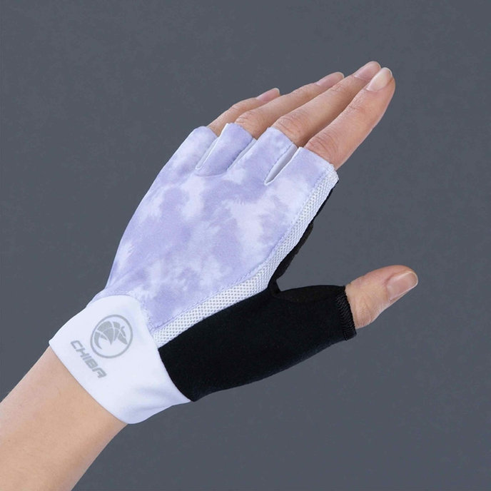 Ženske kolesarske rokavice Lady Tie Dye vijolične