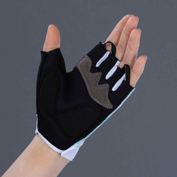 Ženske kolesarske rokavice Lady Tie Dye kerozin modre