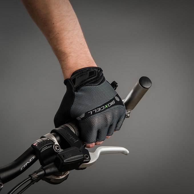 Kolesarske rokavice za odrasle BioXCell Pro temno sivo
