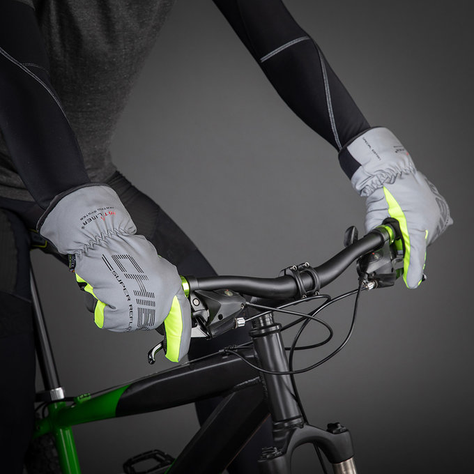 Zimske kolesarske rokavice za odrasle Alaska Plus Grey