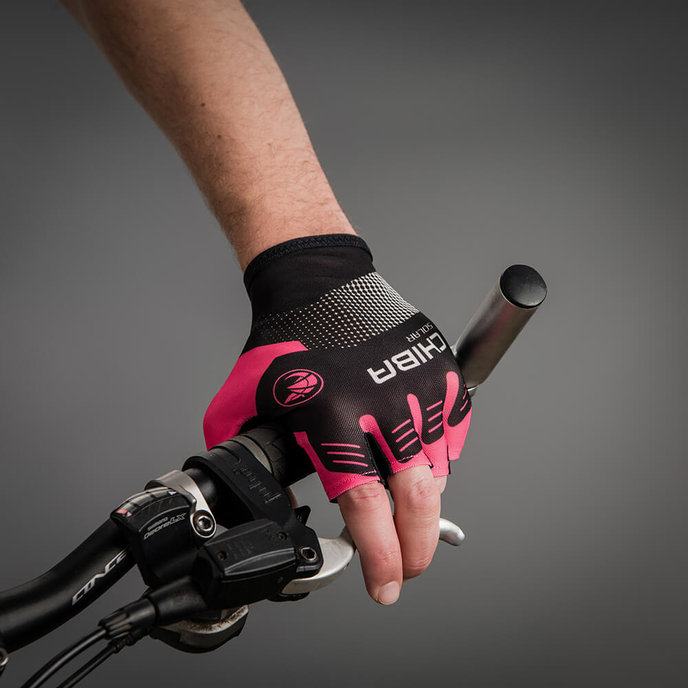 Kolesarske rokavice za odrasle Solar magenta rožnate