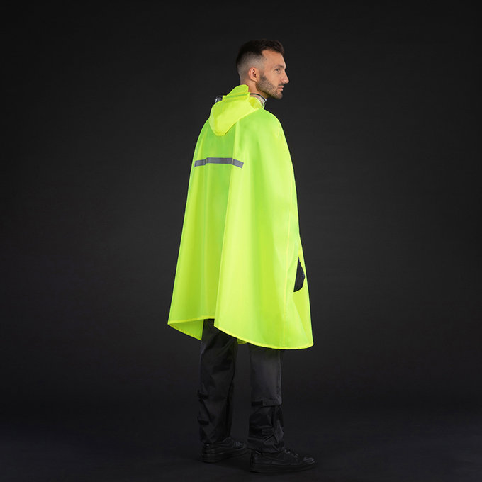 Dežni pončo za odrasle neon rumene barve