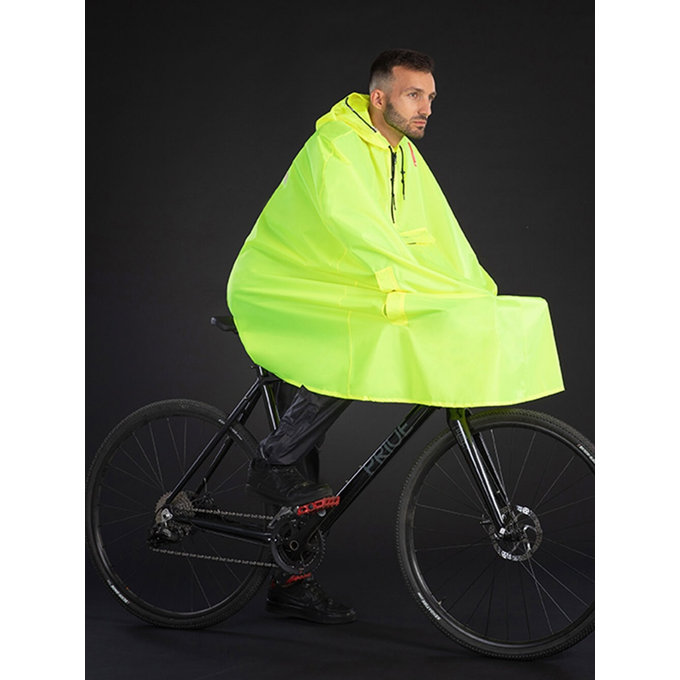 Dežni pončo za odrasle neon rumene barve