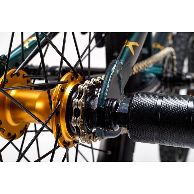 Otroško kolo XtriX 40 temno zelena / zlata (od 120 cm)