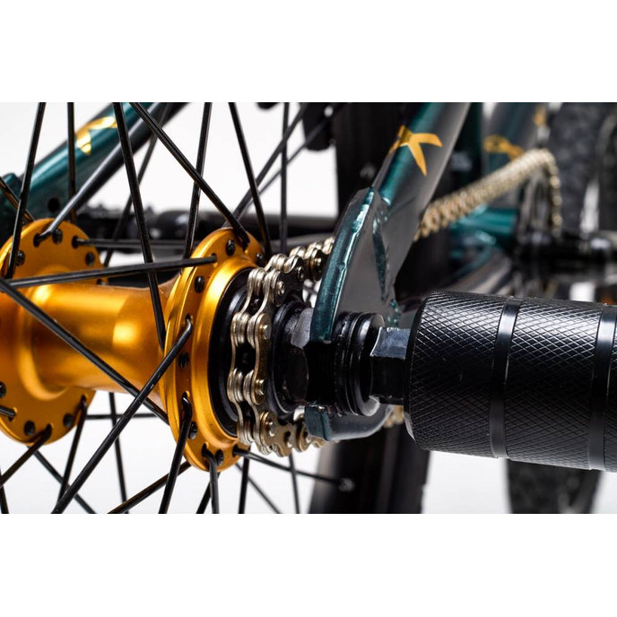 Otroško kolo XtriX 40 temno zelena / zlata (od 120 cm)