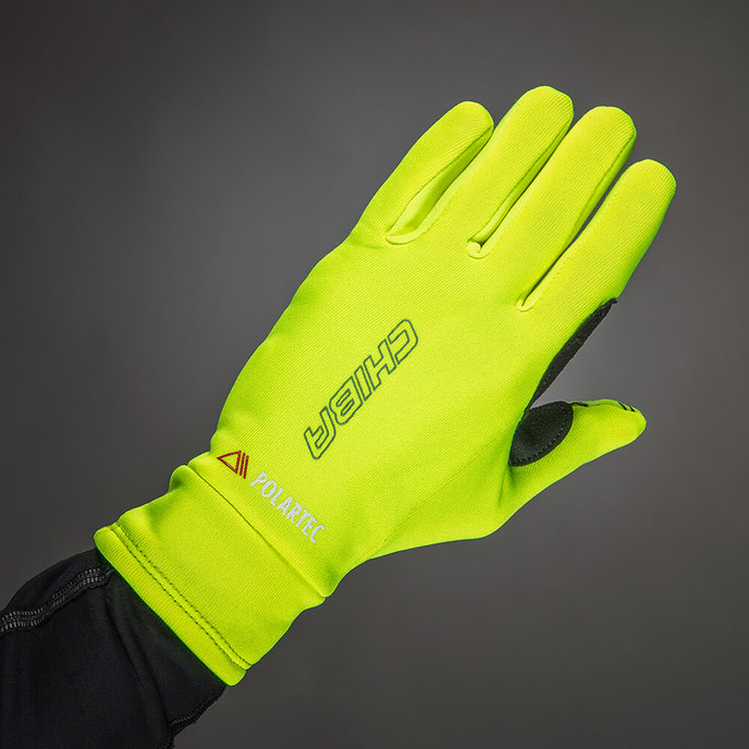 Zimske kolesarske rokavice za otroke Kids Polartec Reflex Neon rumena