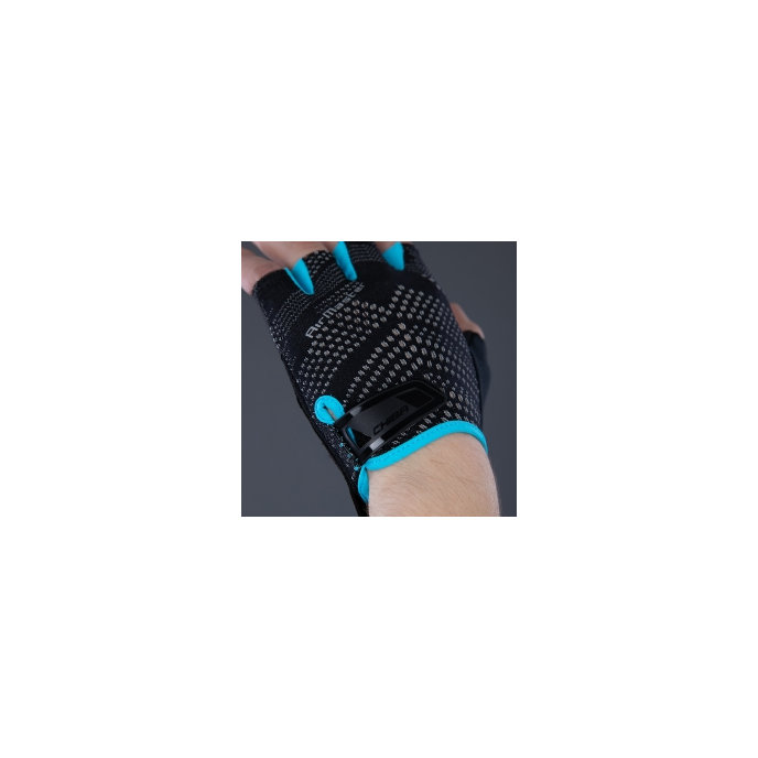 Kolesarske rokavice za odrasle Air Master črne/turkizne