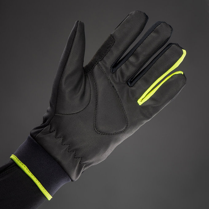 Zimske kolesarske rokavice za otroke Kids Waterproof črne/neon rumene