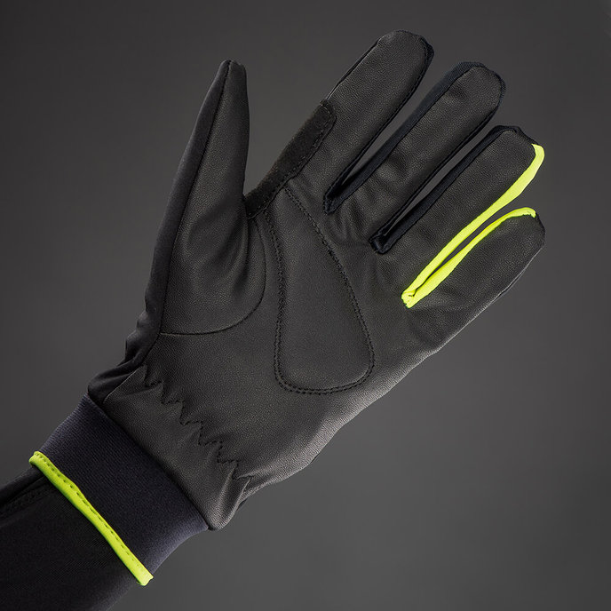 Zimske kolesarske rokavice za otroke Kids Waterproof črne/neon rumene