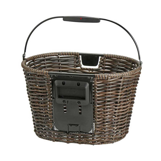 STRUCTURA OVAL pletena košara za krmilo rjava