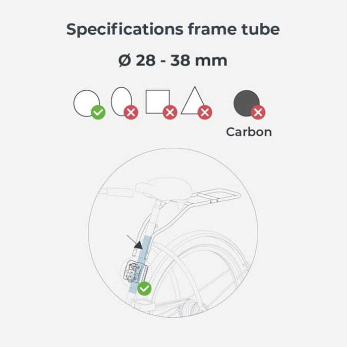 Zadnji kolesarski sedež Ta-ke z adapterjem in nosilcem okvirja SET