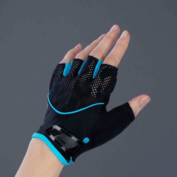 Ženske kolesarske rokavice Lady Gel črne/turkizne