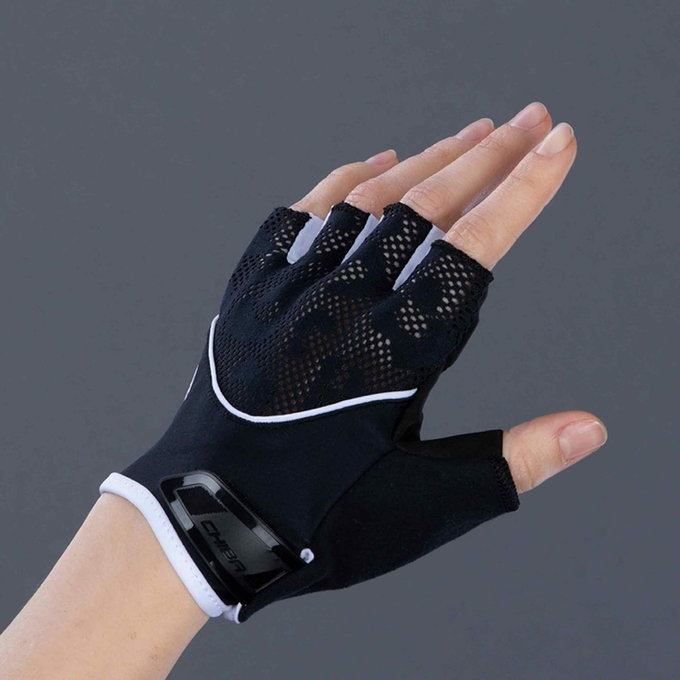 Ženske kolesarske rokavice Lady Gel črne/bele