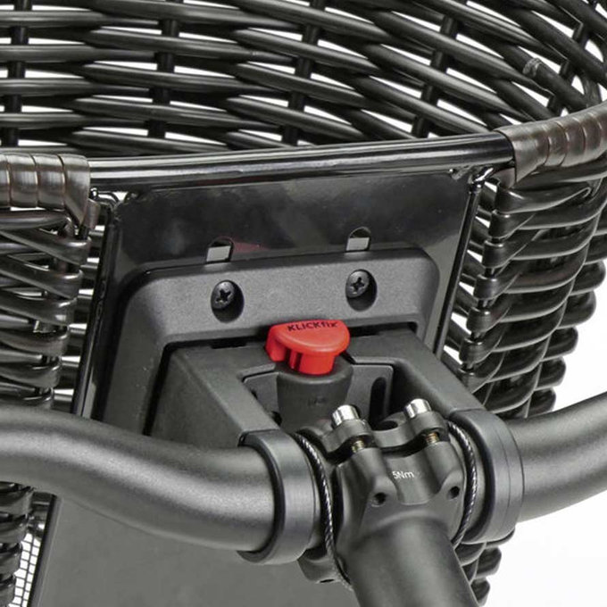 STRUCTURA OVAL pletena košara za krmilo rjava