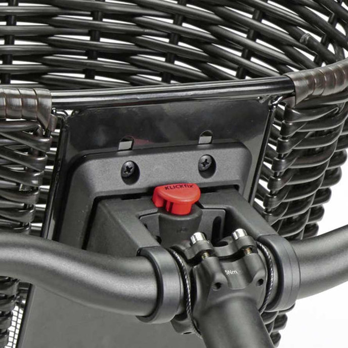 STRUCTURA OVAL pletena košara za krmilo rjava