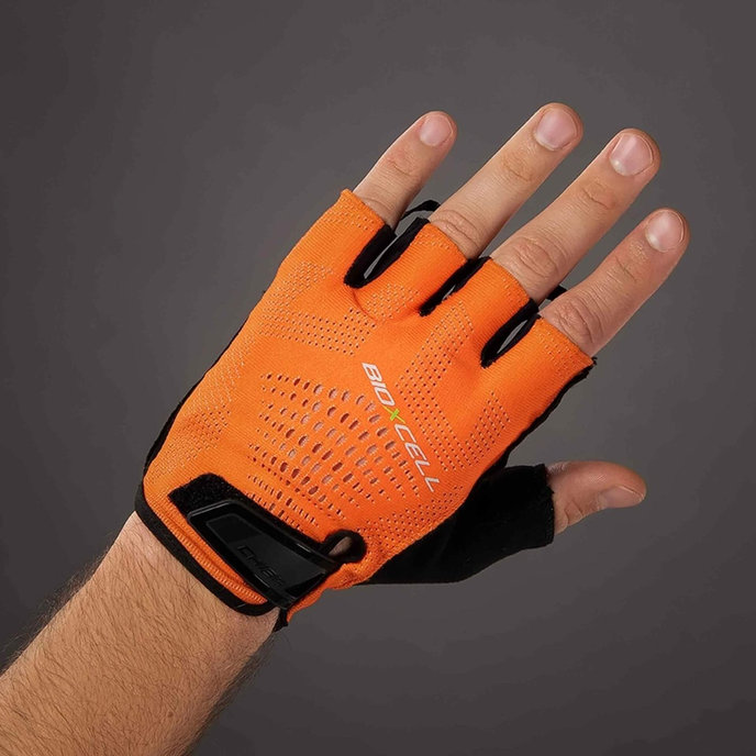 Kolesarske rokavice za odrasle BioXCell Super Fly oranžne/črne