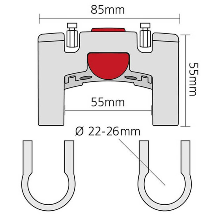 Adapter za krmilo Ø 22–26 mm
