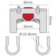 Adapter za krmilo Ø 22–26 mm