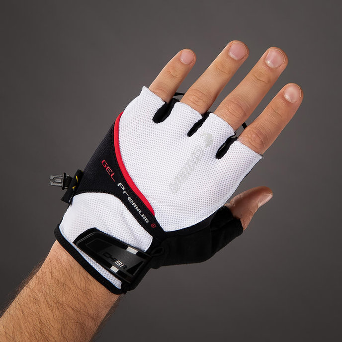 Kolesarske rokavice za odrasle Gel Premium bele