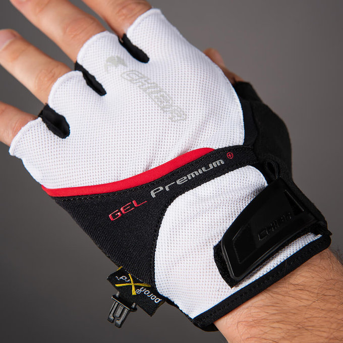 Kolesarske rokavice za odrasle Gel Premium bele