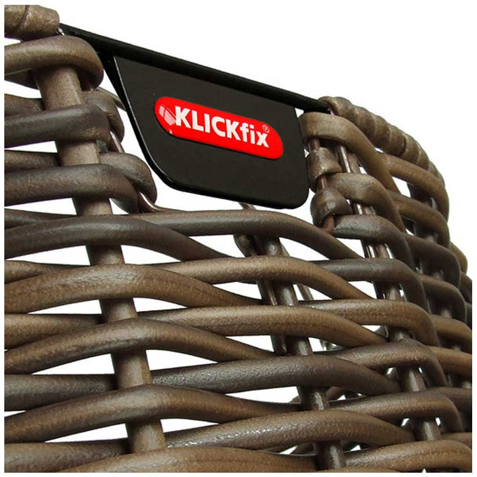 STRUCTURA OVAL pletena košara za krmilo rjava