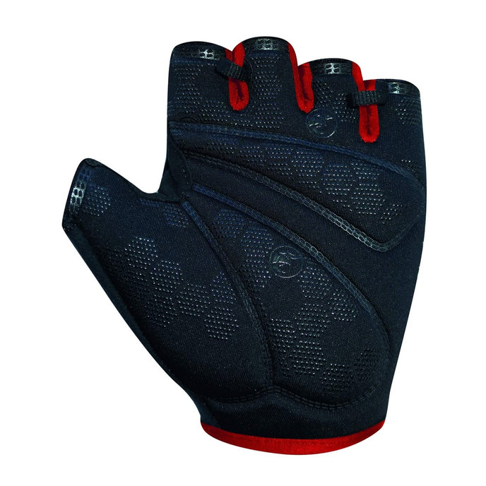 Kolesarske rokavice za odrasle Road Master črne/rdeče