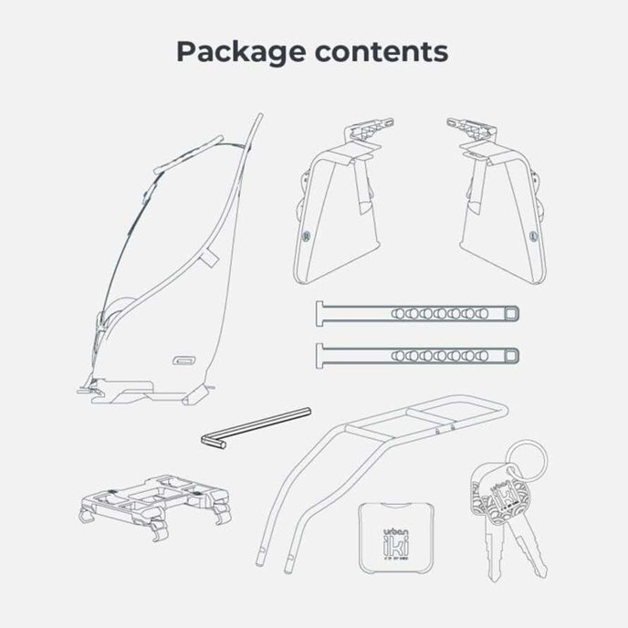 Zadnji kolesarski sedež Ta-ke z adapterjem in nosilcem okvirja SET