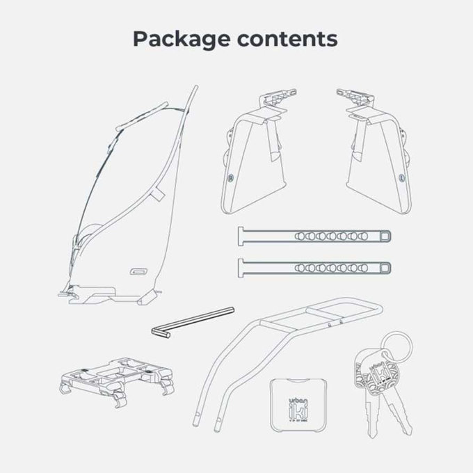 Zadnji kolesarski sedež Ta-ke z adapterjem in nosilcem okvirja SET