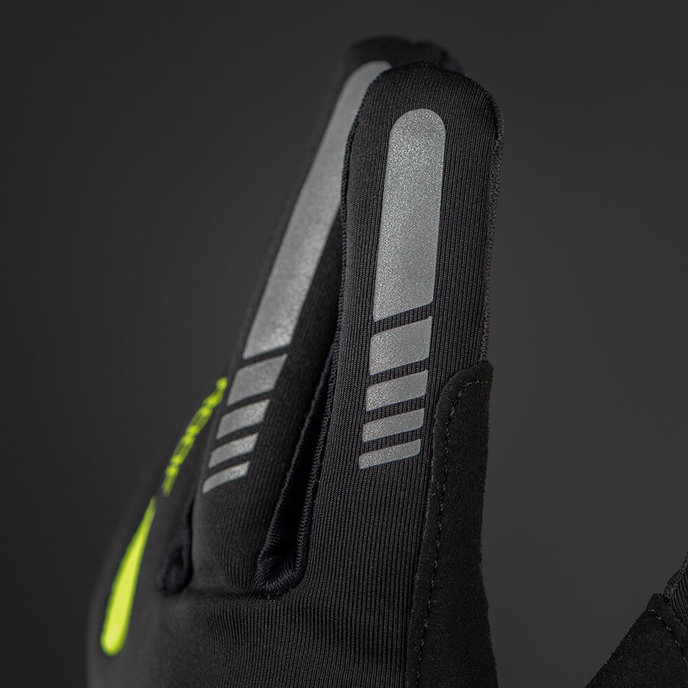 Zimske kolesarske rokavice za otroke Kids Waterproof črne/neon rumene