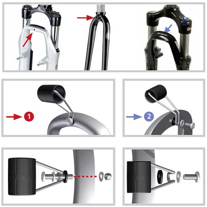 Nosilec luči za kolesarske vilice