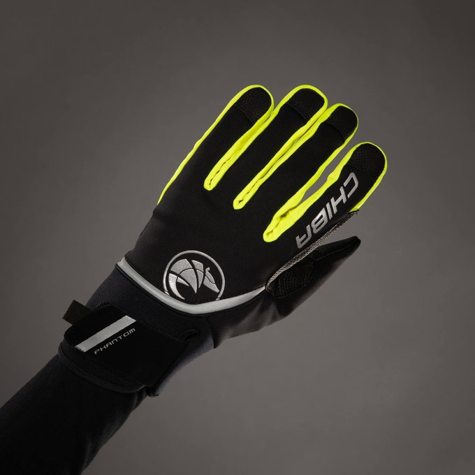 Zimske kolesarske rokavice za odrasle Phantom črne/neon rumene