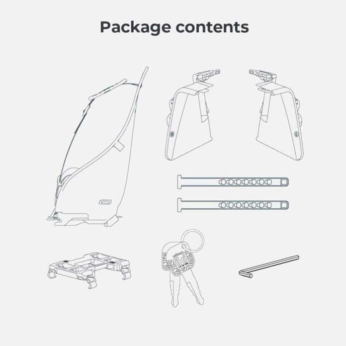 Zadnji sedež Ta-ke z adapterjem za nosilec za kolesa