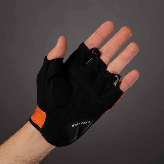 Kolesarske rokavice za odrasle BioXCell Super Fly oranžne/črne