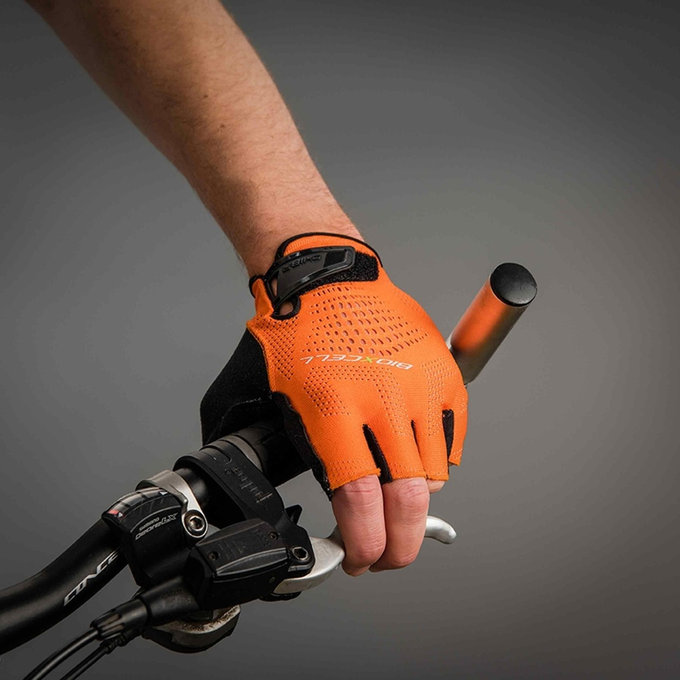 Kolesarske rokavice za odrasle BioXCell Super Fly oranžne/črne