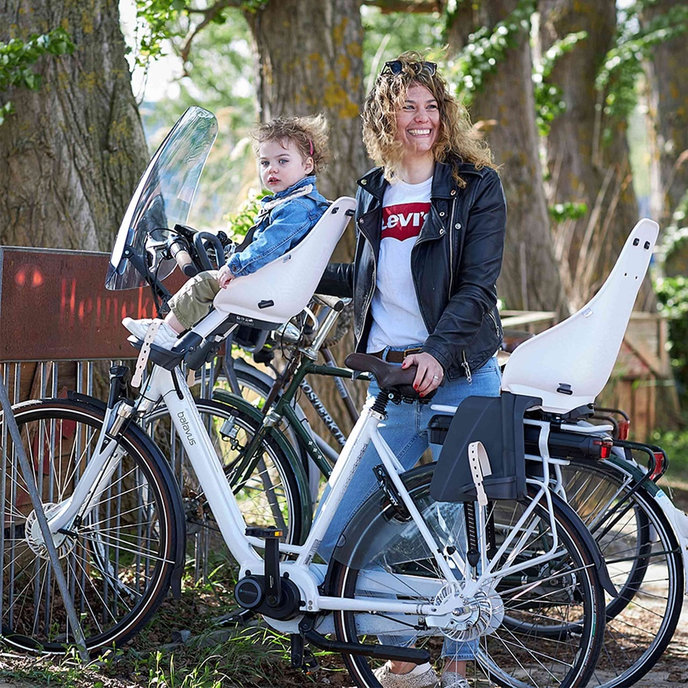 Zadnji kolesarski sedež z adapterjem in nosilcem okvirja SET