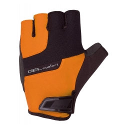 Kolesarske rokavice za odrasle Gel Comfort črno/oranžne barve