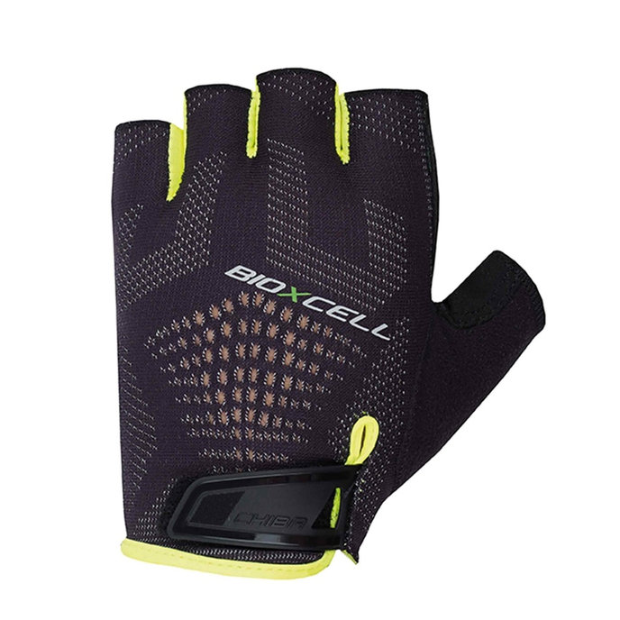 Kolesarske rokavice za odrasle BioXCell Super Fly črne/neon rumene