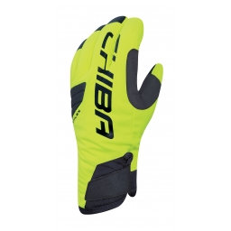 Zimske kolesarske rokavice za odrasle BioXCell Warm Winter neon rumene