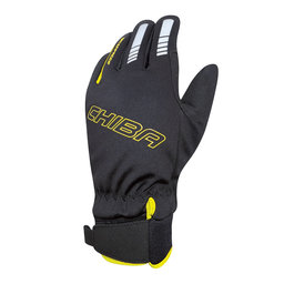 Zimske kolesarske rokavice za otroke Kids Waterproof črne/neon rumene