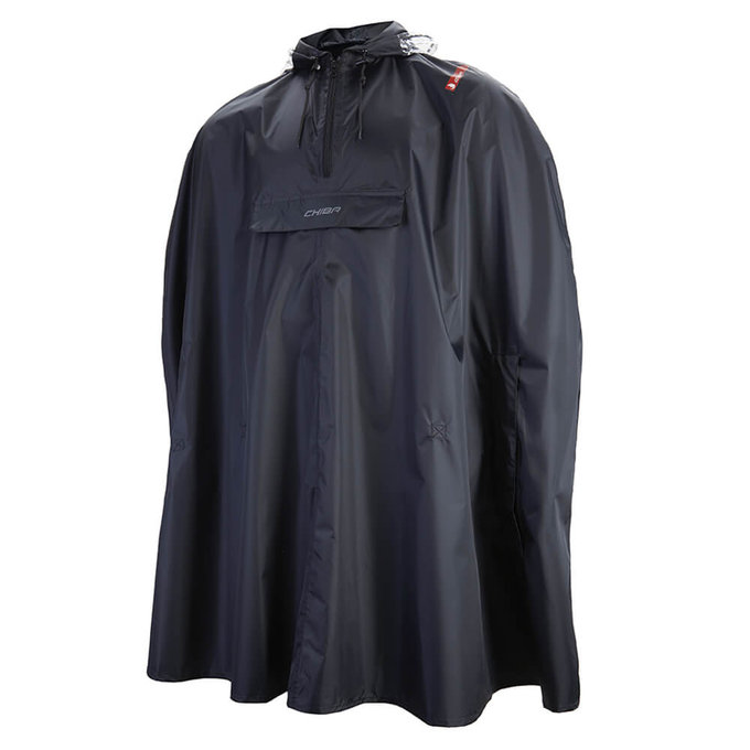 Dežni pončo za odrasle črn