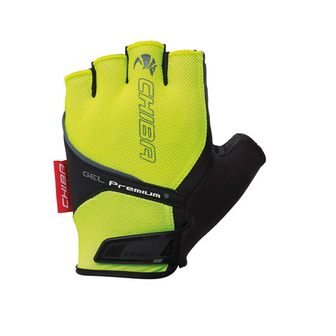 Kolesarske rokavice za odrasle Gel Premium neon rumene