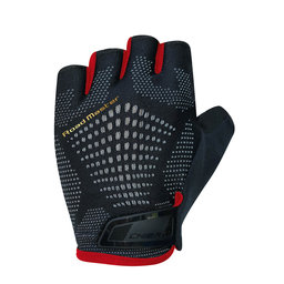Kolesarske rokavice za odrasle Road Master črne/rdeče